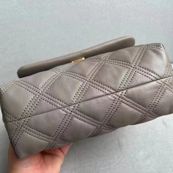 Tory Burch Soft Fleming Gray Shoulder Bag - Picture 3 of 8